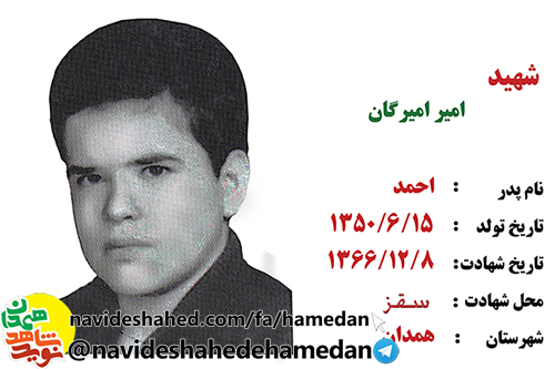 وصيتنامه شهید امیر امیرگان وصيتنامه شهید امیر امیرگان