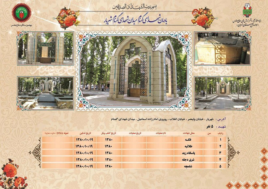 اینفوگرافیک| یادمان شهدای گمنام «شهریار» اینفوگرافیک| یادمان شهدای گمنام «شهریار»