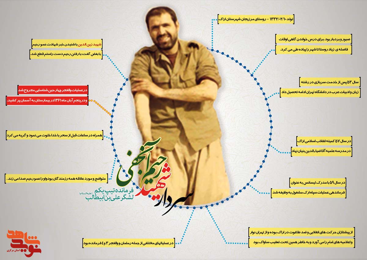 اینفوگرافی سردار شهید «رحیم آنجفیی» + پادکست زندگینامه شهید اینفوگرافی سردار شهید «رحیم آنجفیی» + پادکست زندگینامه شهید