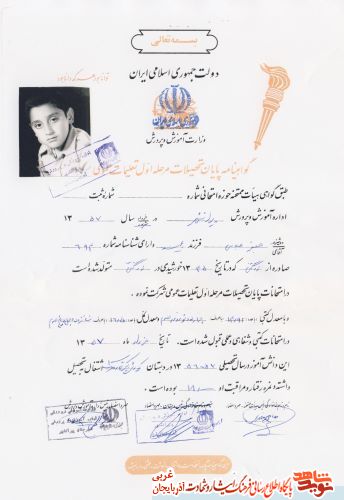 اسناد/مدارک شهید «جعفر عباسی» اسناد/مدارک شهید «جعفر عباسی»