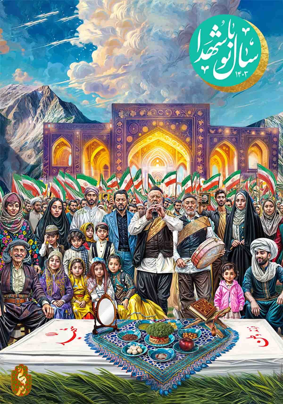 مراسم تحویل سال نو در جوار مزار مطهر شهدا