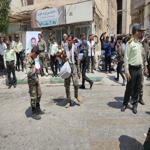 برگزاری مراسم تشییع شهید امنیت «محمدرضا اسدالهی» در شهرستان بندرلنگه