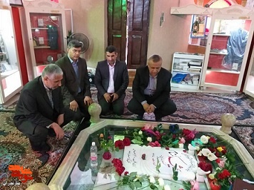 مراسم یادبود شهدای کارگر دانش آموزان دبستان شهید محمد بلبلی قرا شهرستان قائم شهر