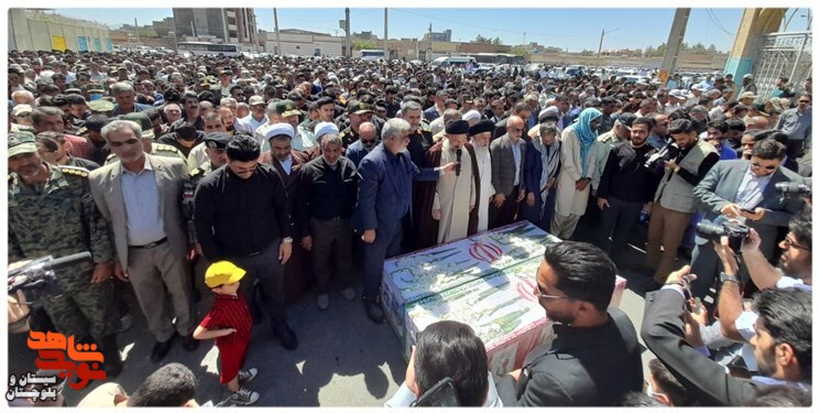 پیکر مطهر 2 شهید کلانتری 16 زاهدان تشییع شد