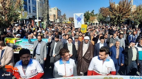 گزارش تصویری| خروش شهرستان‌های همدان برعلیه اسرائیل