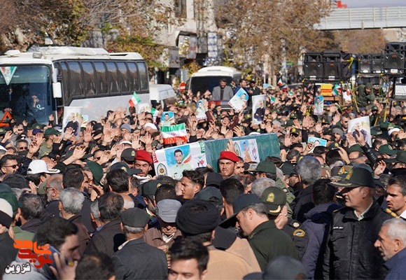 گزارش تصویری از تشییع پیکر مطهر شهید بابایی در قزوین