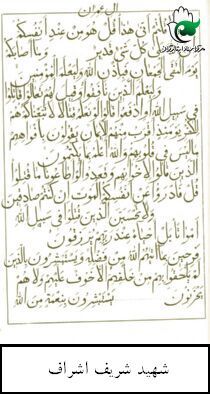 عمری که با پایان خطاطی قرآن، به سر آمد