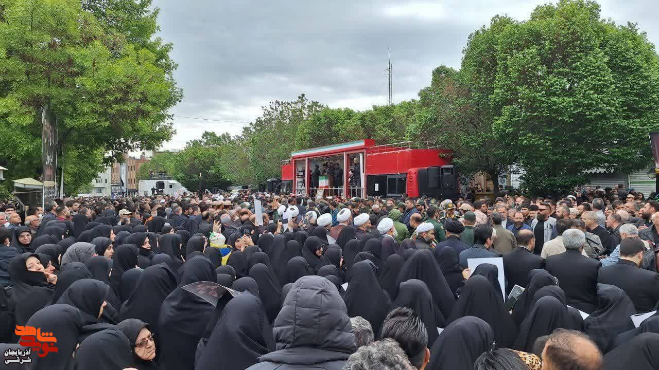 سنگ تمام مردم آذربایجان در وداع با سیدالشهدای خدمت