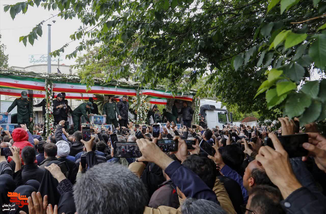سنگ تمام مردم آذربایجان در وداع با سیدالشهدای خدمت