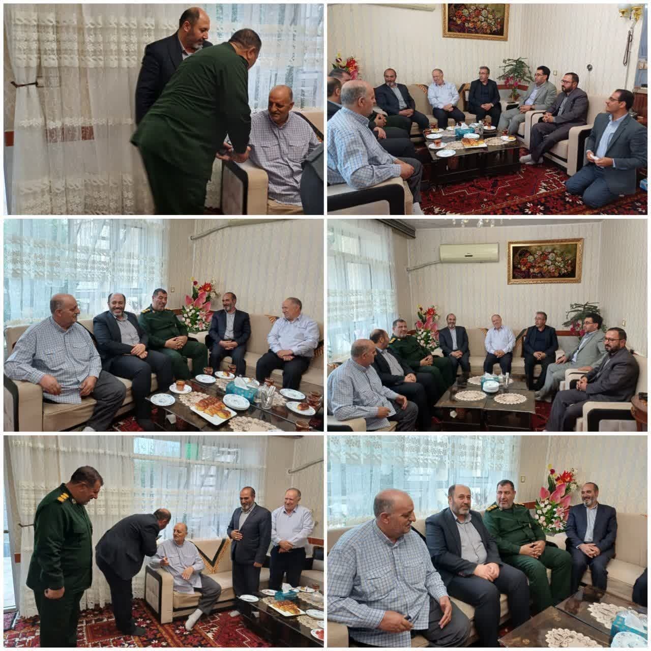 دیدار مسئولین سلماس با خانواده  جانبازان محسن جعفری و محمدحسین محمودی