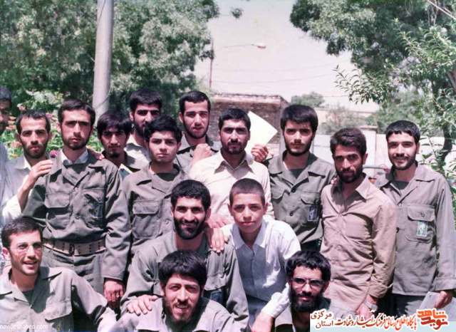 از چپ: ...- ابوالقاسم مسافر - قربان شهروسوند - حسین اکبری - جعفر فرجی- محسن کریمی- مسافر - شهید سیدحسین میروهابی -عباس سمیعی حسن نوروزی - ابوالقاسم روغنی 