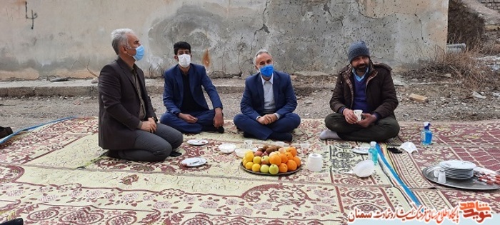 بازدید مدیرکل و معاون فرهنگی و آموزشی بنیاد شهید استان سمنان از پروژه نماهنگ عطر تو در روستای امامزاده عبدالله سرخه