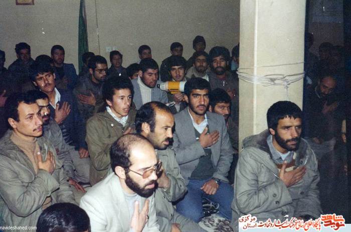 دیدار رزمندگان با شهید بهشتی 1360 قم