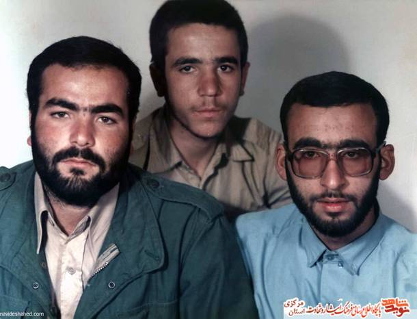 از چپ: شهید کاوه نبیری - شهید قدرت اله مظفری- شهید سید عباس سجادی