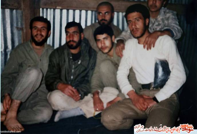 از چپ: شهید سید مجتبی موسوی - فلاحی - علی اکبر کریمی - سید یحیی مبارک آبادی - محمود محمدی - محمد رضا هدایتی