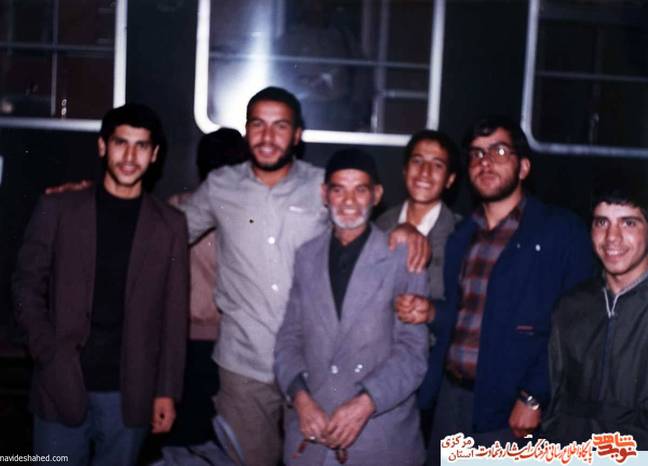 از چپ: علی اکبر کریمی - محمدرضا خانمحمدی - ...- شهید عین اله رجبی - فریدون بیاتانی
