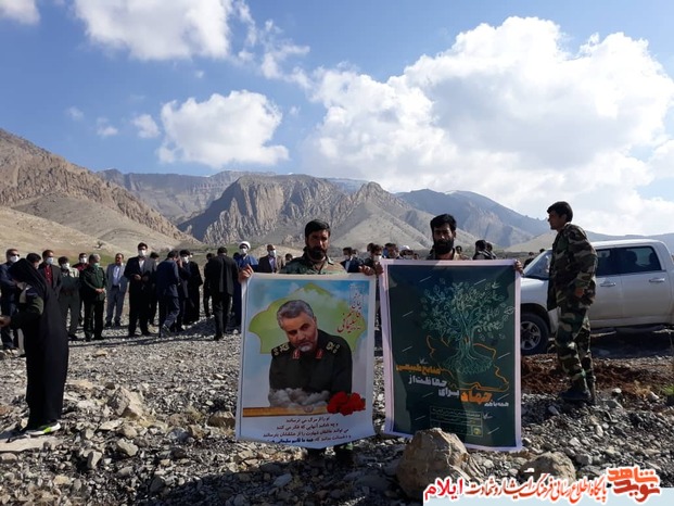 کاشت نهال به نام و ياد زنان شهیده و جانباز شهرستان ملکشاهی
