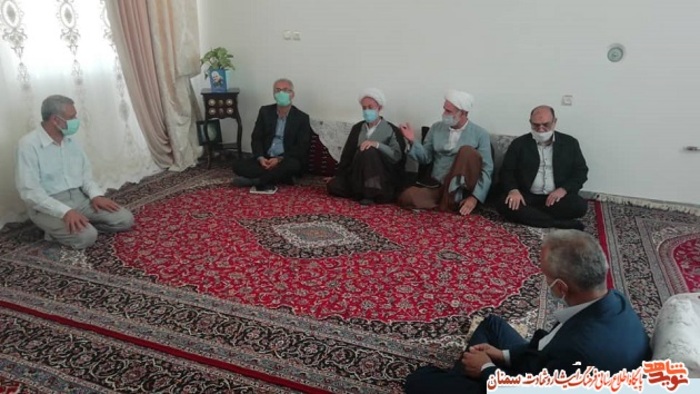 دیدار مسئولین بنیاد شهید استان سمنان با جانباز سرافراز حسن باقری- دوازدهم خرداد ۱۴۰۰ شهر بیارجمند