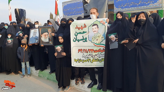مراسم استقبال از پنج شهید گمنام و شهید والامقام تازه تفحص شده حسن یونسیان - یازدهم دی‌ماه ۱۴۰۰ یادمان کوشک امام رضا (ع) سمنان