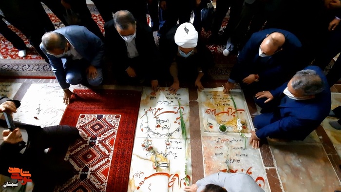 مراسم گلباران گلزار شهدای امامزاده یحیی (ع) سمنان به مناسبت روز شهید - بیست و دوم اسفند ۱۴۰۰