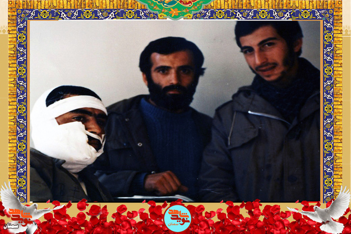 نفر سمت چپ شهید علی‌اکبر قلعه‌آقابابائی